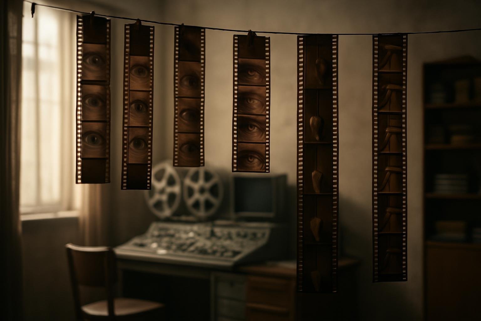 Montagem e psicanálise e cinema em imagens de olhos e portas sugerindo o inconsciente